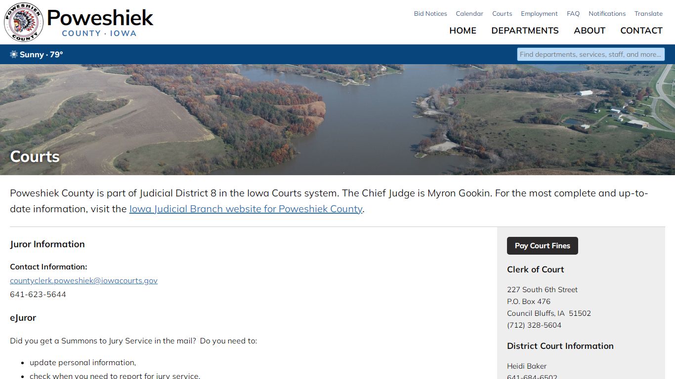 Courts and Juror Information - Poweshiek County, Iowa