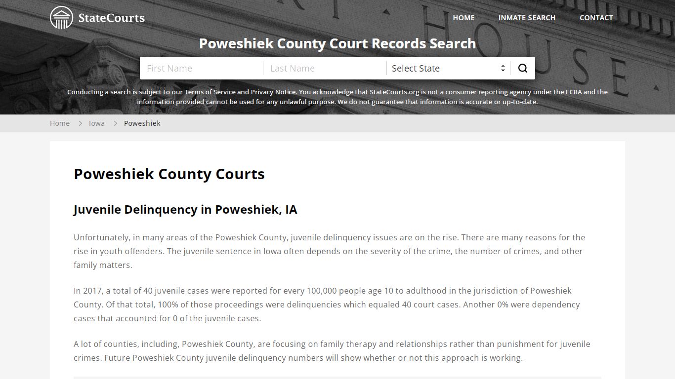 Poweshiek County, IA Courts - Records & Cases - StateCourts